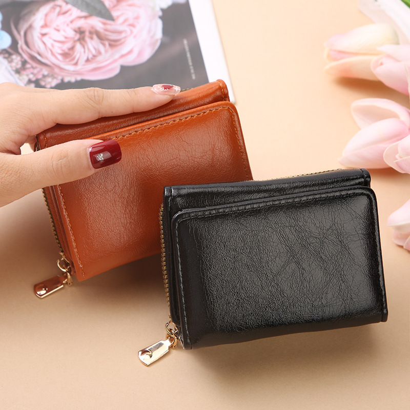 2025 Japanese Style Texture Cute Wallet Women's Short Style Large Capacity Small Fresh Creative Coin Purse Coin Bag Card Holder