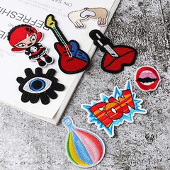 Embroidery and embroidery cloth patch computer embroidery chapter personalized DIY guitar balloon clothes decoration patch repair patch cloth 
