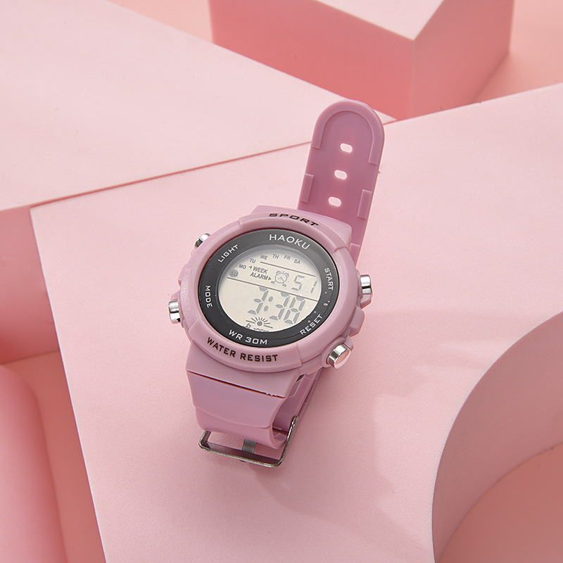 Ultra-Delgado Wang Yuan ins estilo coreano estilo simple unicornio reloj mujer estudiante multifunción deportes anti-reloj electrónico