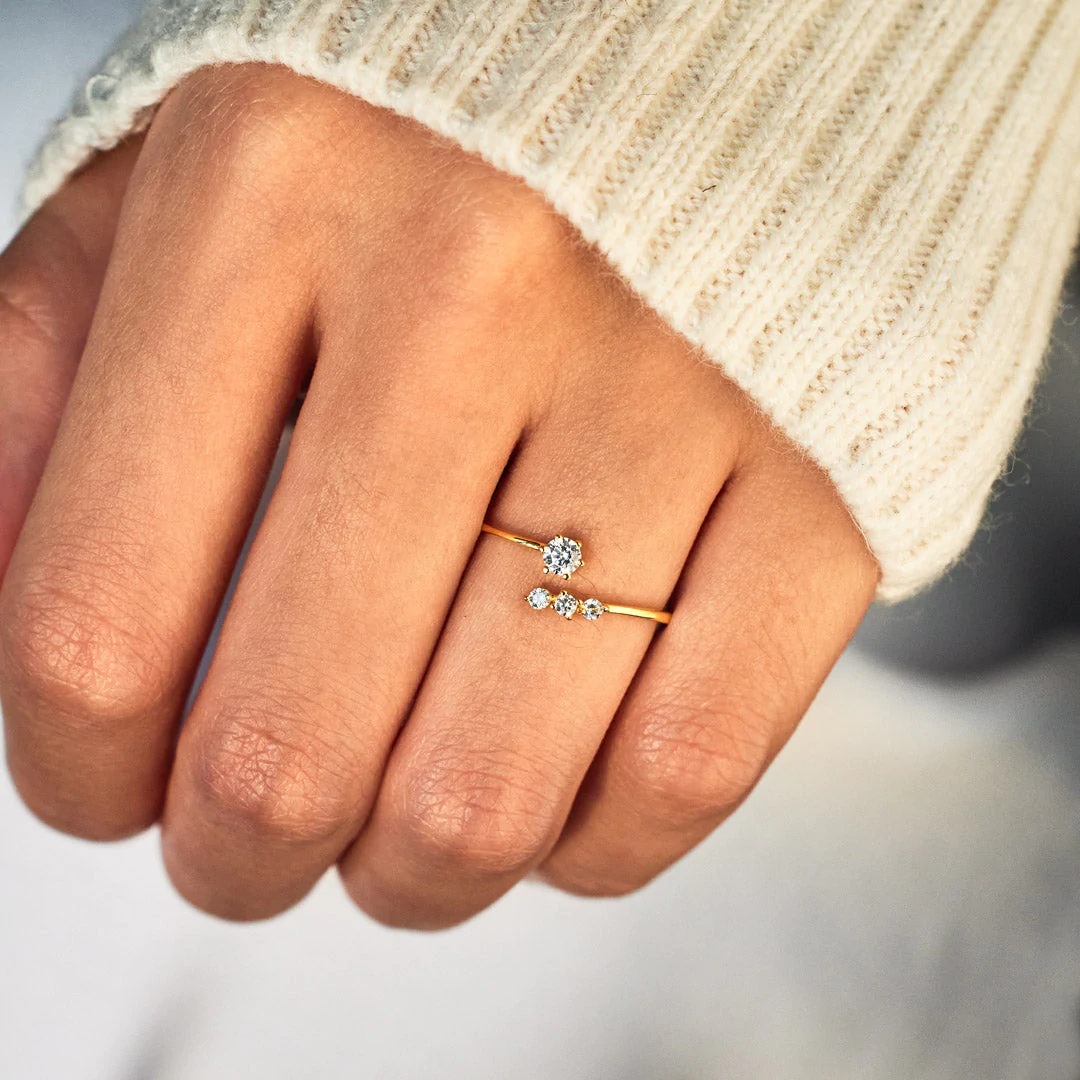 1 Piece Quantity 925 Sterling Silver Zircon Geometric Rings 925 Sterling Silver Rings