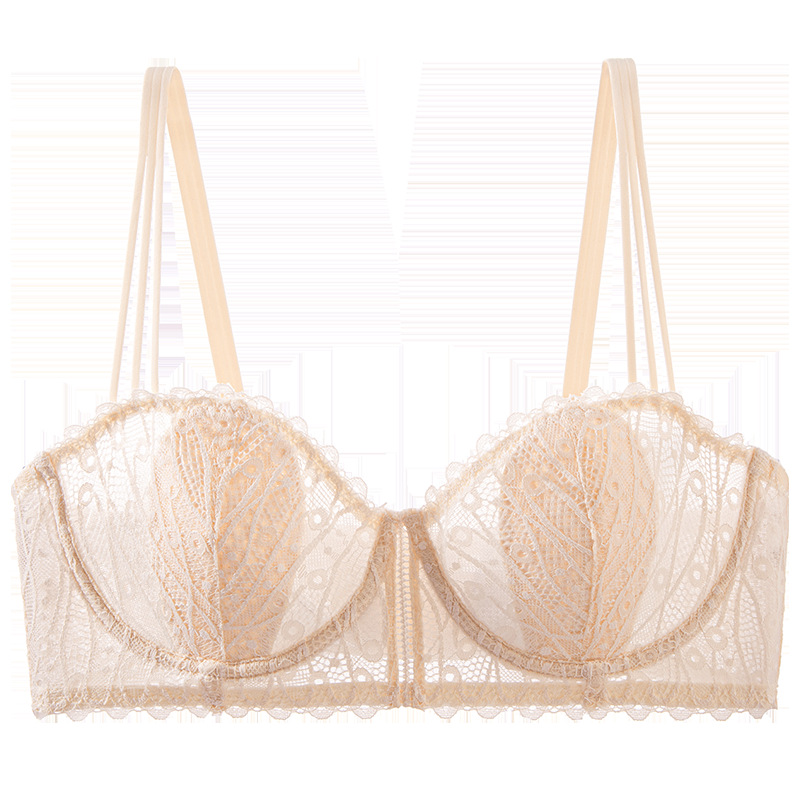 Ropa interior pecho grande pequeño Delgado anti-caída push-up sujetador encaje Orejas de conejo ropa interior chica sujetador francés al por mayor