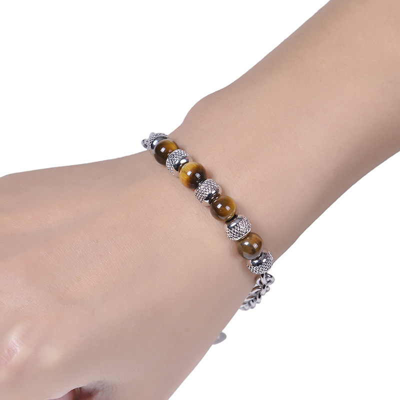 1 Piece Quantity Fashion Geometric Alloy Metal Men'S Bracelets Men Beaded Bracelets