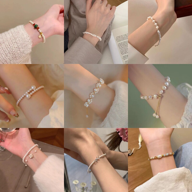 Japanese and Korean Kitten Claw Imitation Pearl Accessible Luxury Elegant Popular Trendy Bracelet Female Gift Niche Design Gentle Gift for Best Friends