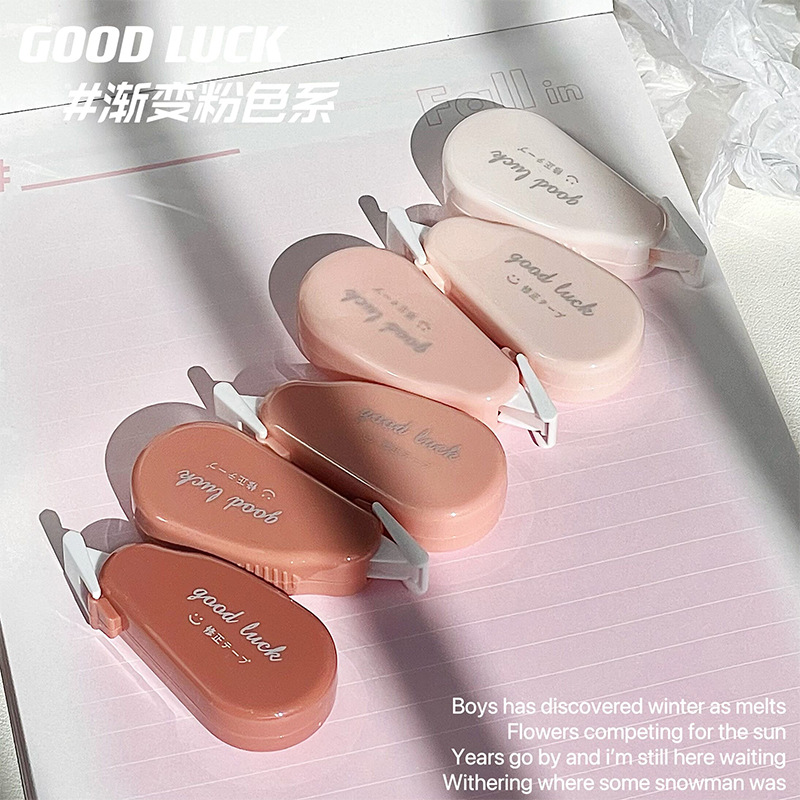 Pequeña cinta de corrección del Diario del estudiante del Libro Rojo Cinta de corrección de oficina papelería al por mayor mini cinta correctora de color degradado