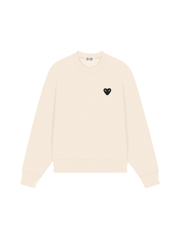 Comme des Garcons川久PLAY刺绣爱心秋冬季长袖圆领毛圈卫衣 男女|undefined