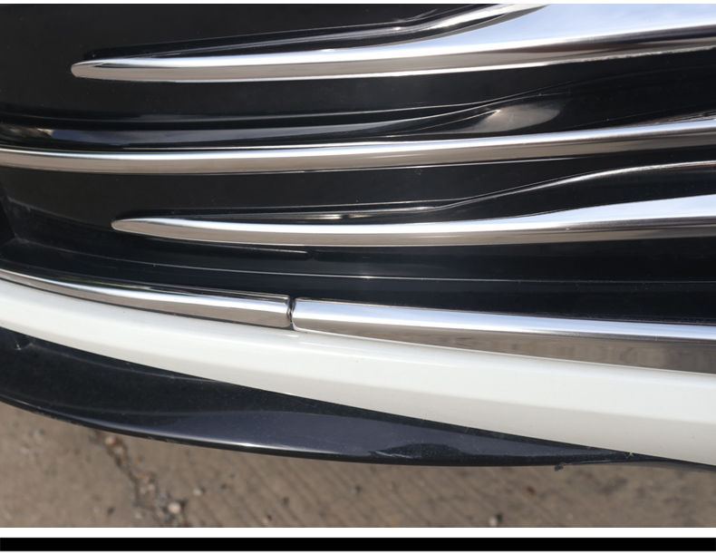 Suitable for Volkswagen Sagitar Front Fog Light Bully Tooth Frame Front Bumper Center Grille Bright Strip Modification Area Front Face Decorative Strip 2023
