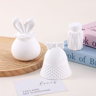 Christmas Bow Bell Aromatherapy Candle Cup Silicone Mould Glue Drop Diy Santa Storage Box Ornaments