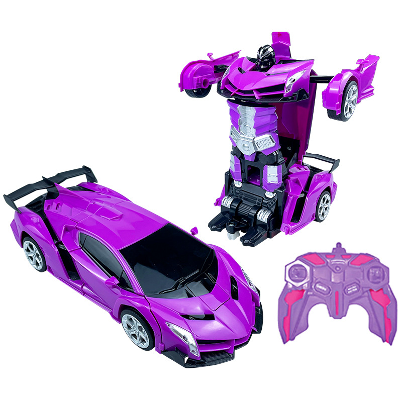 Transfronterizo Deformación de un botón Coche de control remoto para niños Modelo de carreras para niños Coche de control remoto Mini coche deportivo Coche de juguete para niños