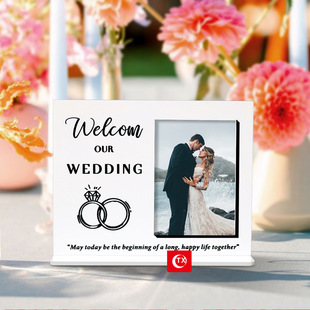 Tx Personalized Photo Frame Wedding Engagement Reception Decoration DIY Couple Valentine's Day Gift Home Desktop Display
