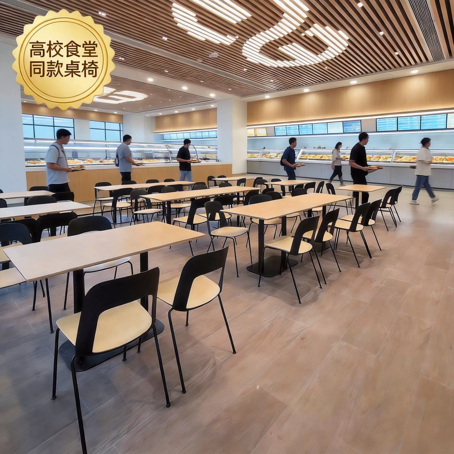 高校学生分体食堂餐桌椅组合工厂单位公司员工职工食堂桌子椅子