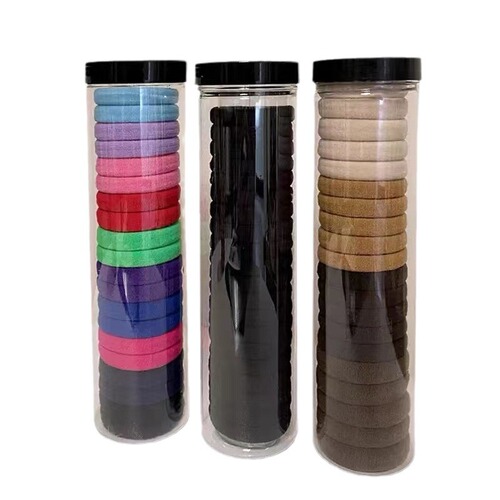 Hair tie for social media posts 2024 new model rubber band for women to tie high ponytail high elasticity durable hair rubber band black hair tie