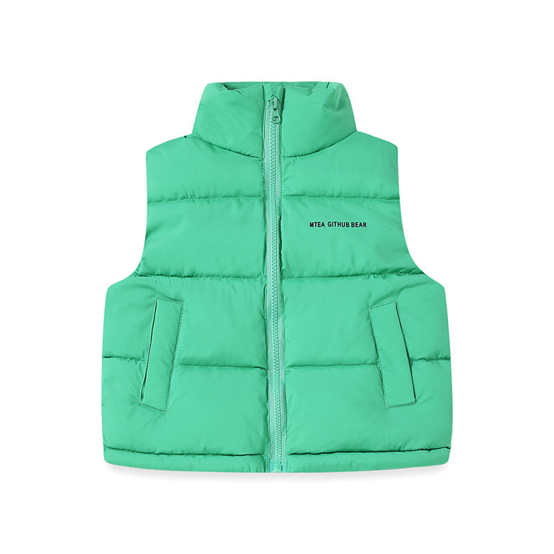 Chaleco de algodón de pluma para niños otoño y invierno ropa de abrazadera de caballo para bebés invierno grueso chaleco de hombro chaleco