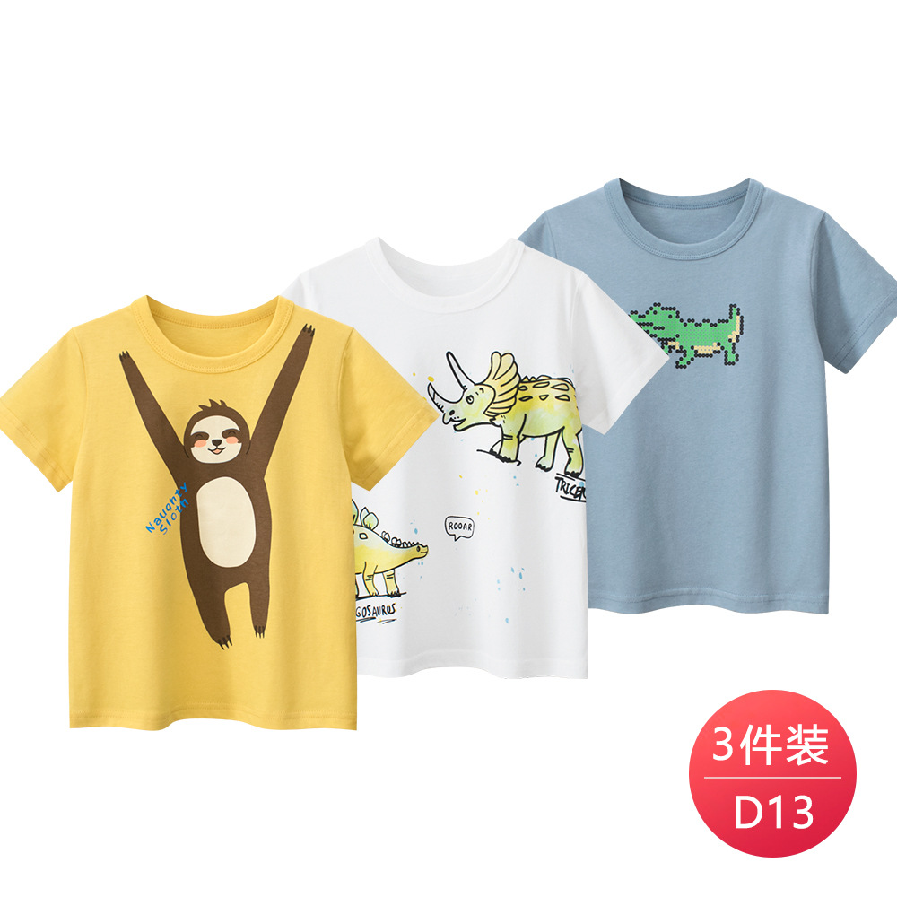 27kids ropa para niños transfronterizos 2025 verano camiseta de manga corta para niños coreanos traje de ropa de bebé para niños