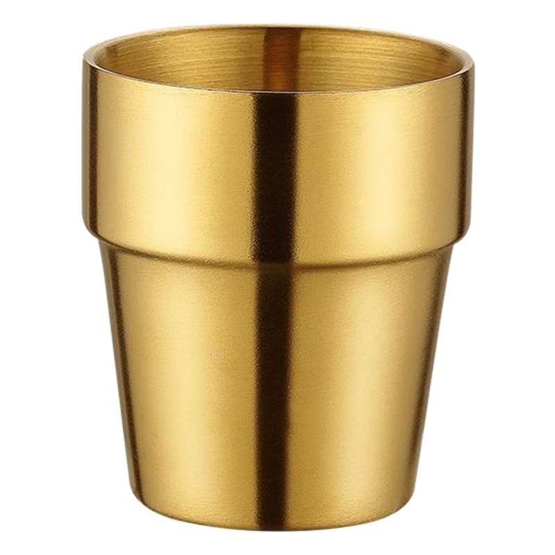 304 Stainless Steel Water Cup Tea Cup Step Cup Korean Double-Layer Insulated Anti-Scalding Coffee Cup Beer Cup Cold Drink Cup