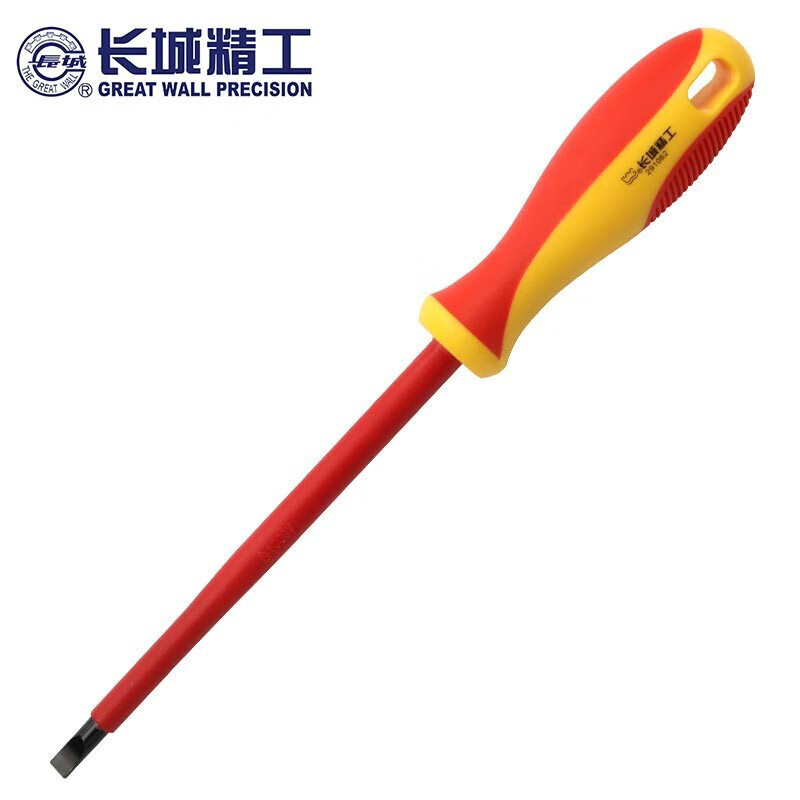 长城精工 双色VDE绝缘一字螺丝批1把 291043