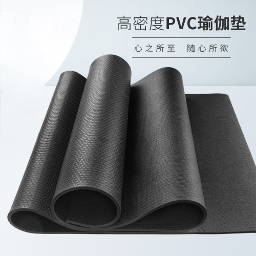 pvc yoga mat black mat PRO6mm non-slip high density wear-resistant ultra-dense fitness floor mat manufacturer direct sales thickened 3Kg