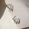 Silver needle, fashionable retro universal earrings, silver 925 sample, light luxury style