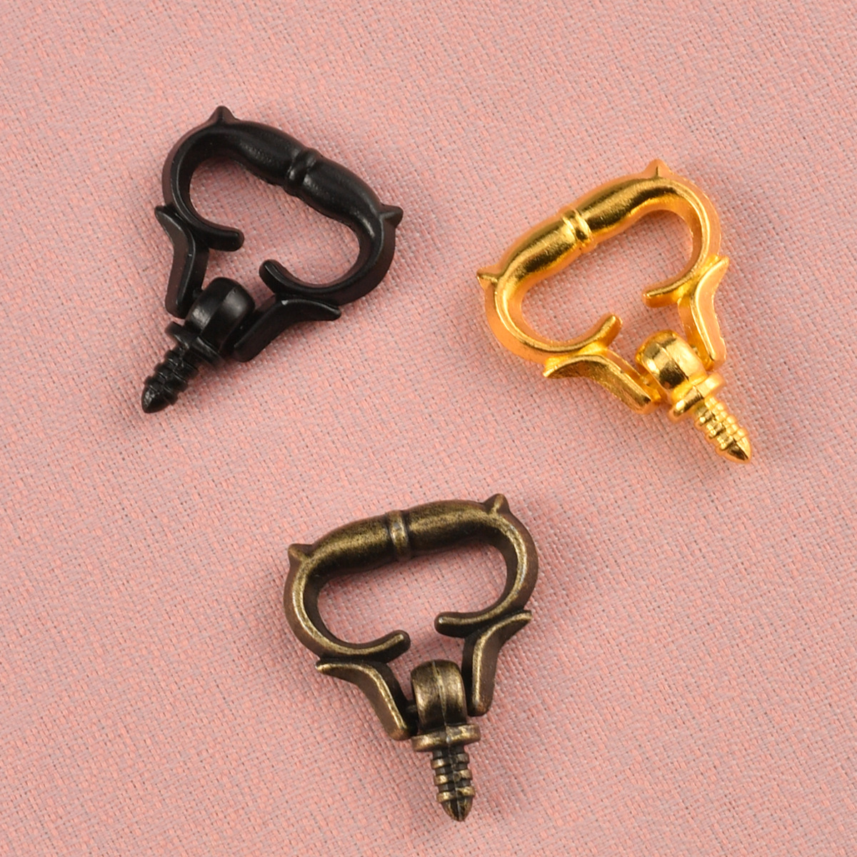 Jingmao Hardware B-389 Mini Threaded Self-Tapping Alloy Square Bronze Jewelry Box Drawer Decorative Pull