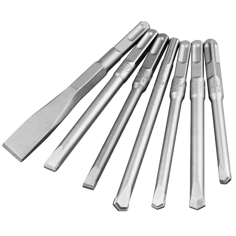 chisel de aleación triangular de cabeza plana chisel de martillo eléctrico ranurado especial de pared de impacto ranurado cabeza de pala