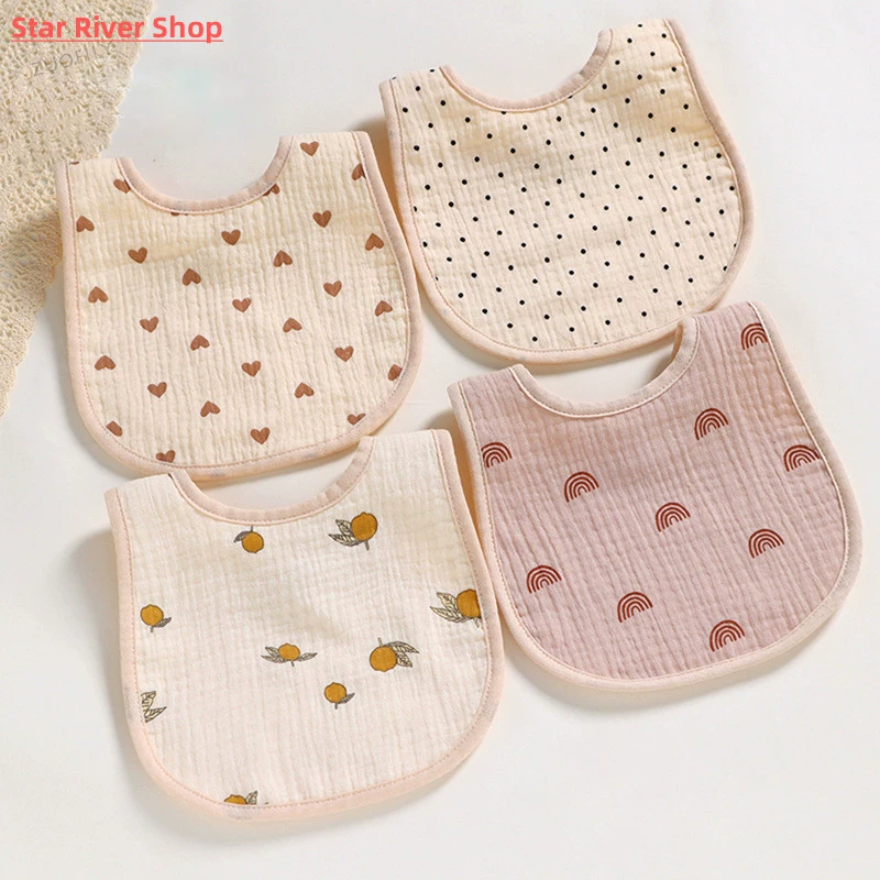 Хлопковый слюнявчик для младенца GAUSE BABY, однотонный, новорожденный, прокладка