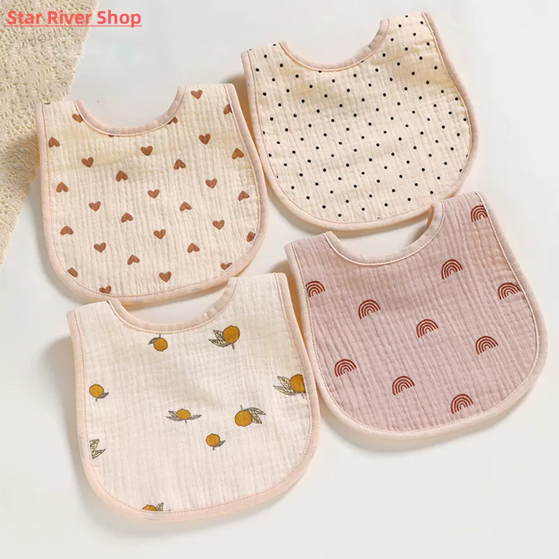 Хлопковый слюнявчик для младенца GAUSE BABY, однотонный, новорожденный, прокладка