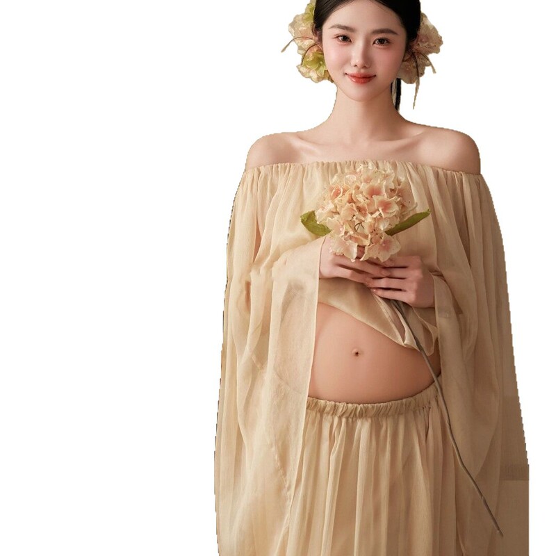 26 Styles of Simple Studio Maternity Dresses for Photo Shoots, Fresh Apricot-Themed Artistic Photos for Pregnant Moms 26 Styles of Simple Studio Maternity Dresses for Photo Shoots, Fresh Apricot-Themed Artistic Photos for Pregnant Moms
