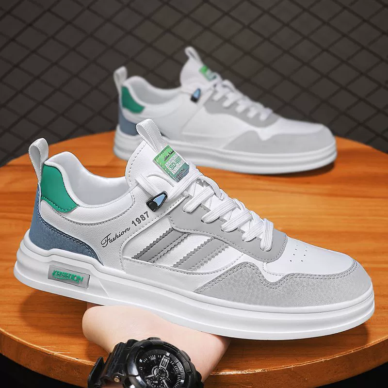 Universal footwear, light panel for leisure, work sneakers, sports white shoes, soft sole