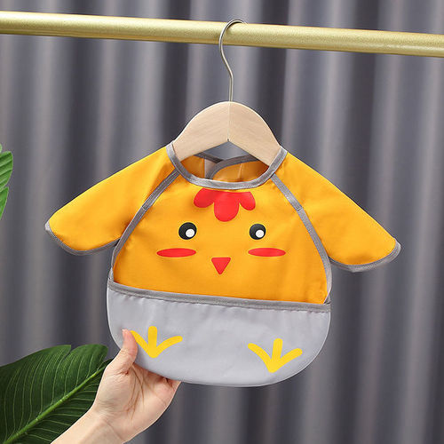 Children's smock waterproof baby eating bib baby reverse wear protective clothing anti-dirty kindergarten painting autumn and winter thin style
