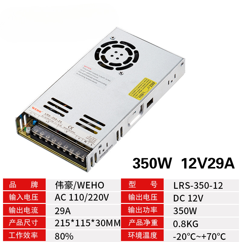 LRS Weihao 12V transformador de alimentación de conmutación 220V 24V motor DC controlado por la industria de monitoreo de seguridad controlador de acceso image 24