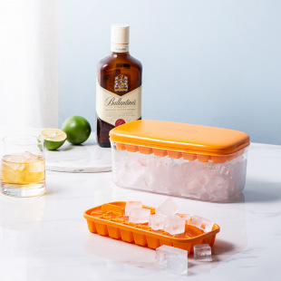 Frozen Ice Cube Mold Ice Tray Ice Box Household Silicone Pp Ice Cube Ice Storage Box Quick-Frozen Ice Making Box