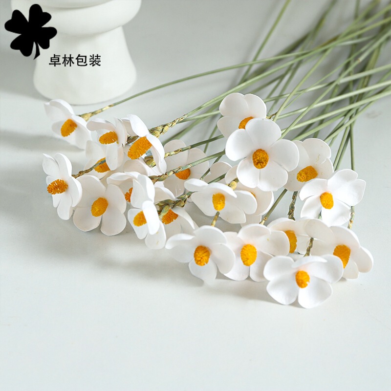 Zhuolin Eva Violet Dried Flower Floral Packaging DIY Accessories Artificial Flower Five-Petal Flower Immortal Flower Flower Arrangement Decoration