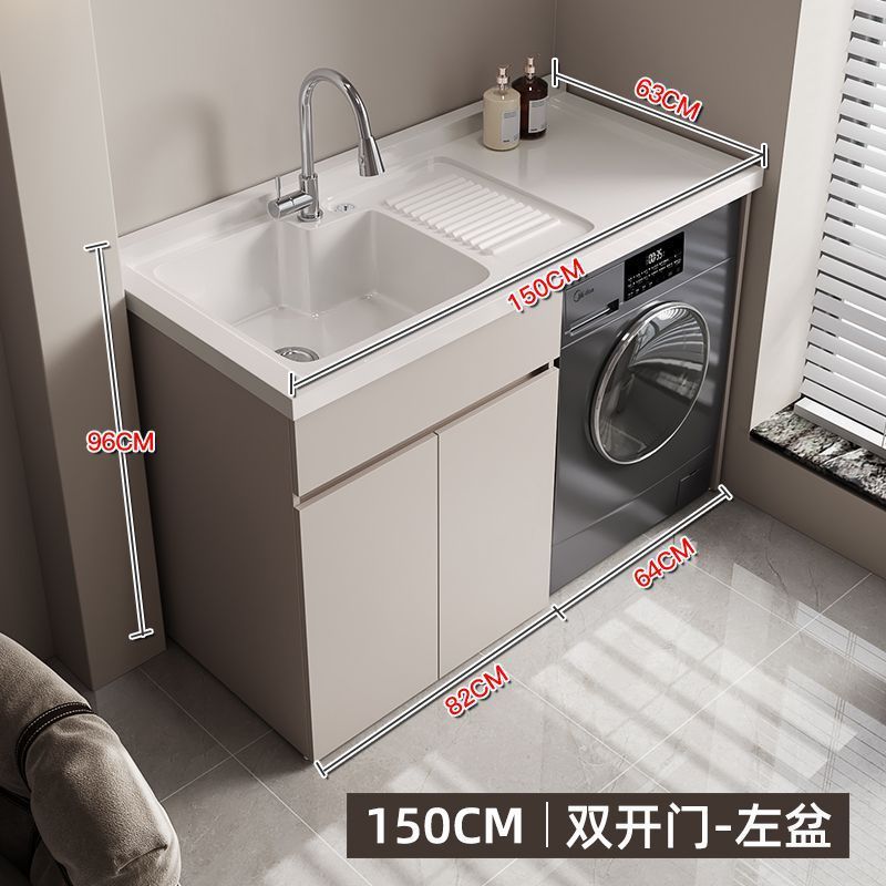 ハニカムバルコニーアルミランドリーキャビネット一体型洗面台洗濯シンクスロッカー付き洗濯機キャビネットバスルームバスルームキャビネット|undefined