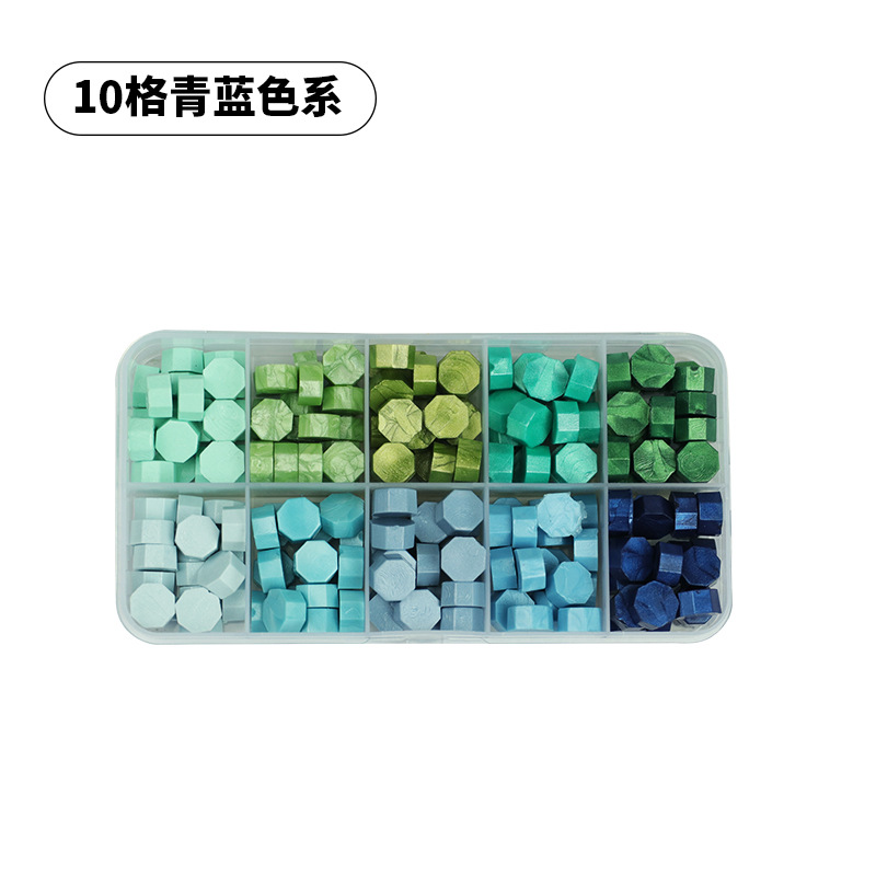 Fuego pintura cera grano traje de color mezclado 24 caja de cuadros de color ocho lados fuego pintura sellado cera fuego pintura sello cera grano fábrica al por mayor