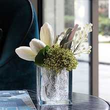 现代轻奢亚克力花瓶简约时尚客厅台面透明花器插花装饰摆件礼品