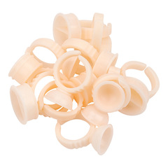 批發紋繡色料戒指杯  膠水戒指托100/包 嫁接睫毛膠水硅膠戒指杯