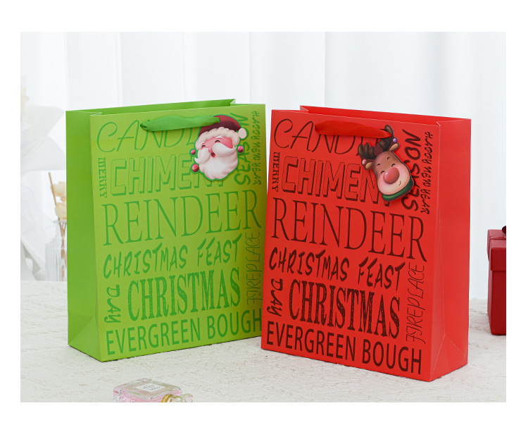 Santa Claus Pattern Cartoon Style Style Christmas Cartoon Style Santa Claus Paper Card Party Gift Bags