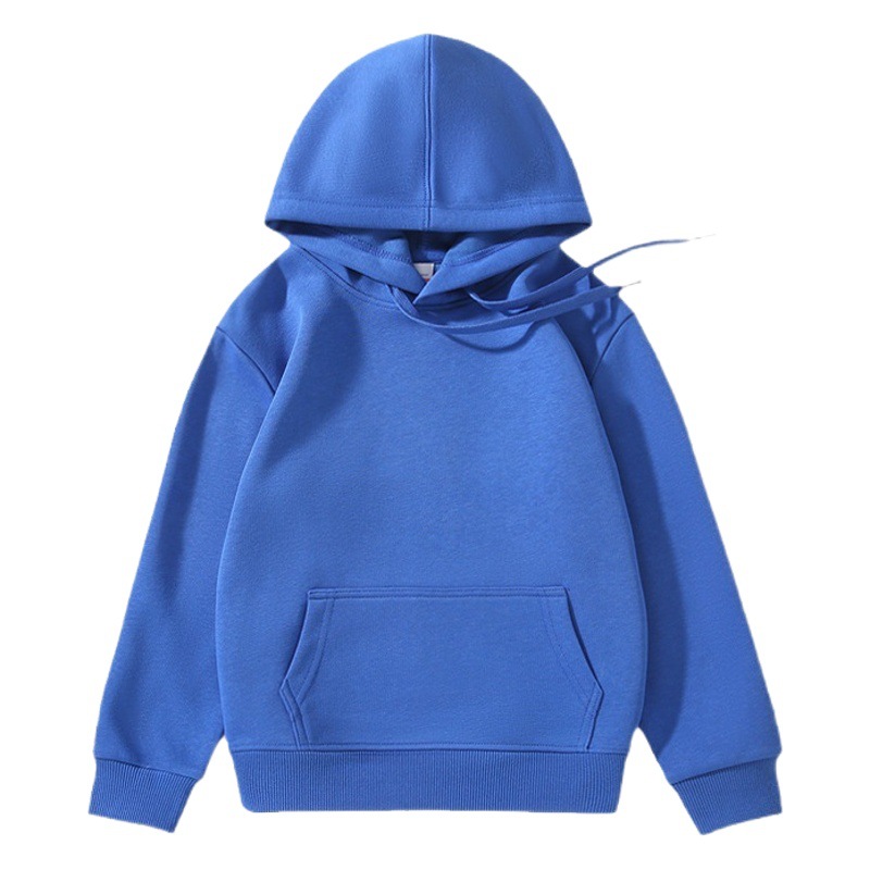 Sudadera de algodón para niños, de cuello redondo, color liso, con forro polar, mangas largas, diseño estampado, ajuste holgado, logotipo estampado. image 1