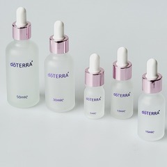 ローズゴールドフロストエッセンシャルオイル空ボトル15ml30mlガラスドロッパーキャップ美容液化粧水詰め替えボトル