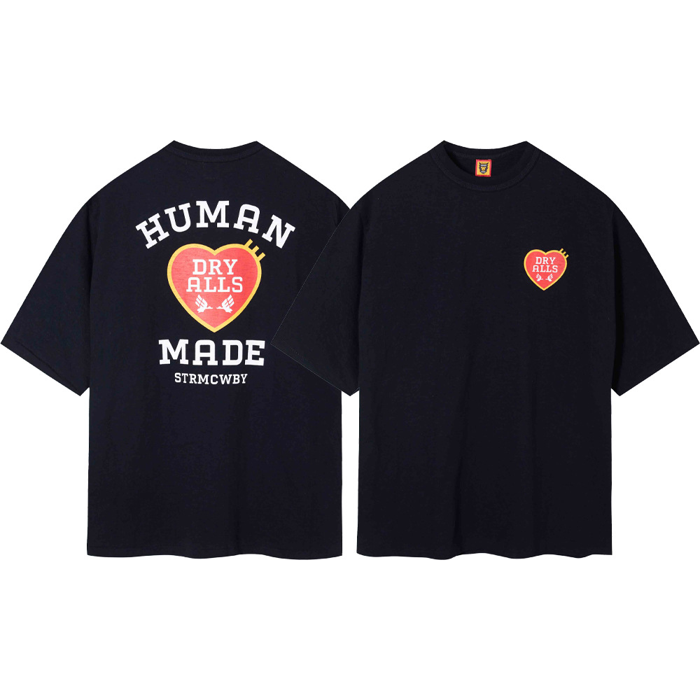 Marca de moda japonesa de bambú pesado algodón suelto pareja de hombre y mujer cilindro camiseta de manga corta media manga TEE