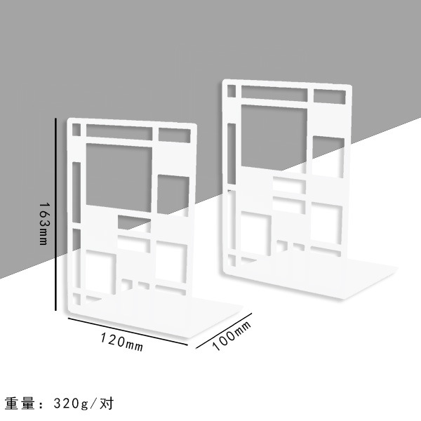 Libro de metal con forma hueca, estante de almacenamiento de libros para estudiantes creativos, libro de oficina de escritorio, personalización al por mayor de soportes para libros