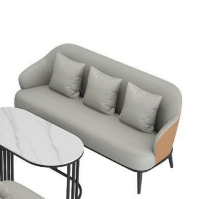 Mesa y silla de recepción Oficina de ventas Balcón de hotel de lujo simple Salón de belleza ocio Sofá para una sola reunión image 28
