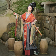 国风复原款汉服秦汉唐战国古装围裳旅游拍照汉服套装神仙图服饰