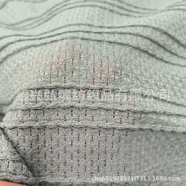 175克涤氨经编提花波浪纹泡泡绉布蕾丝时尚女装针织面料 可做再生