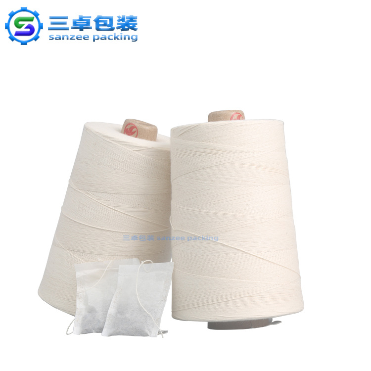 厂家供应一次性袋泡茶抽线 袋泡茶用棉线4股 袋泡茶棉线机器使用