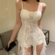 L279 Sleeveless Vest Women's Belt Chest Pad New Elegant Sweet Jacquard Sling Strap Niche Unique Chic Top