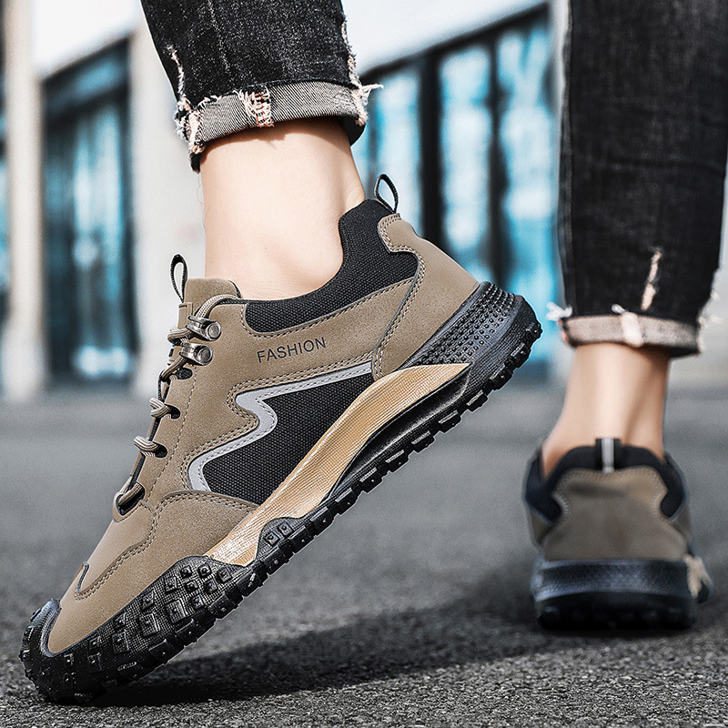 Zapatos para hombres 2024 nuevos zapatos de malla transpirables de otoño para hombres Gump zapatos de trabajo de suela gruesa zapatos de protección laboral