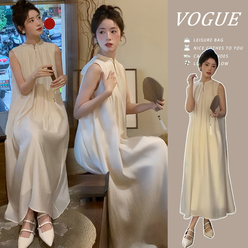 Pregnant Women 2024 New Summer New Style New Chinese Style Sleeveless Loose Temperament Dress