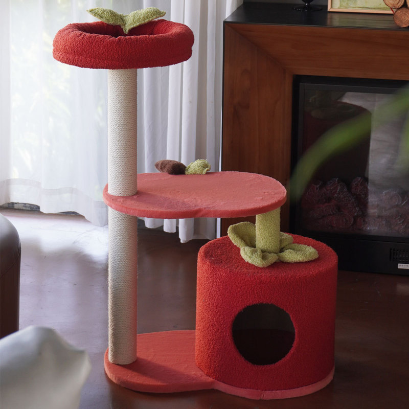 Tolea New Product Apple Paradise Cat Climbing Frame Sisal Cat Scratching Post Cat Nest All-In-One Cat Villa Cute Cat Jumping Platform Tolea New Product Apple Paradise Cat Climbing Frame Sisal Cat Scratching Post Cat Nest All-In-One Cat Villa Cute Cat Jumping Platform