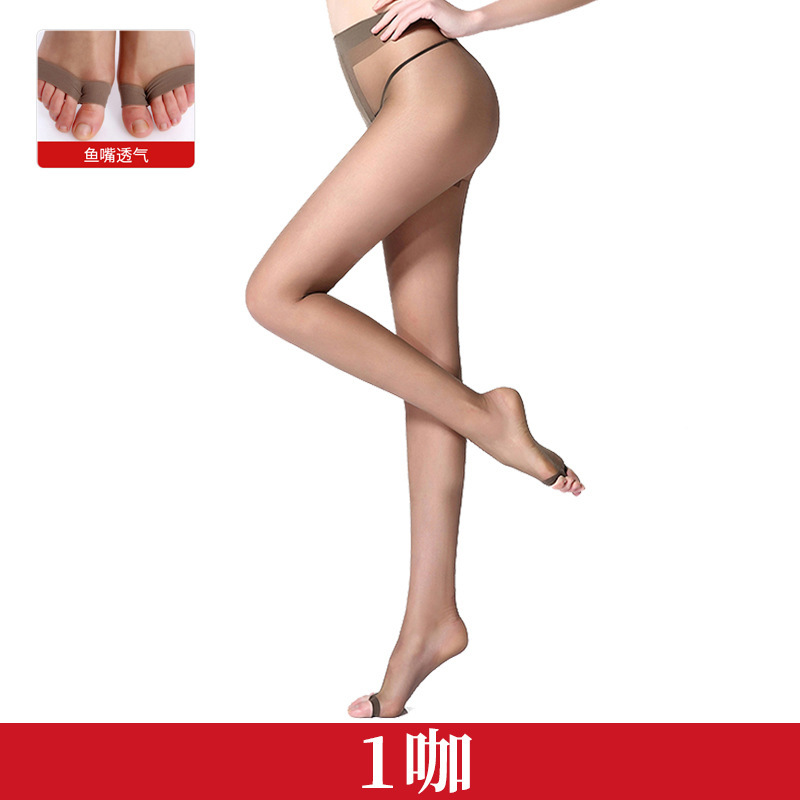 Peep toe medias de mujer anti-enganche de seda de primavera y verano ultrafino T entrepierna pantimedias punta abierta invisible dedo del pie medias de fuga al por mayor