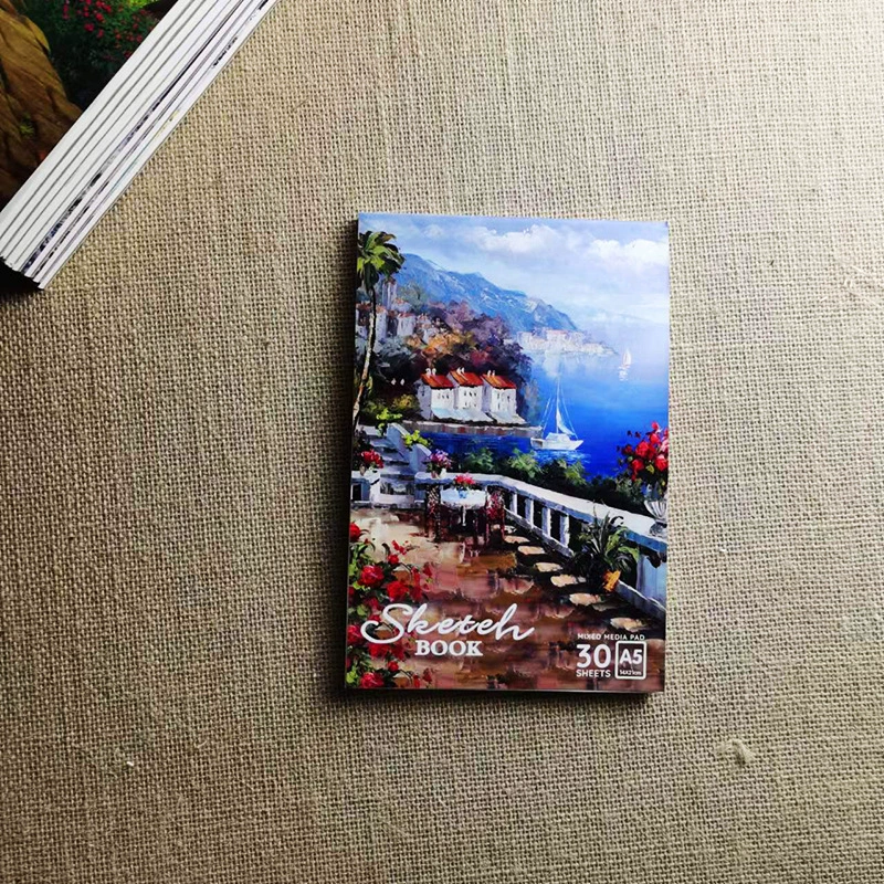 Блокнот для рисования карандаша для начальной школы, иллюстрированные обложки, 21×14 см, легковесный